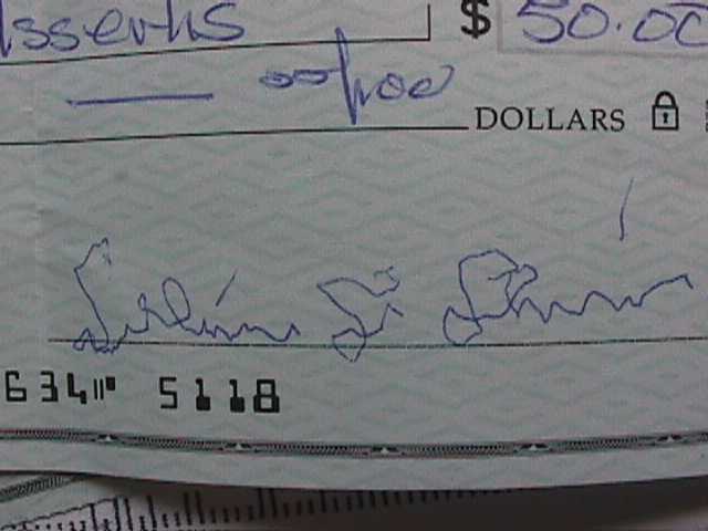 signature on a cheque