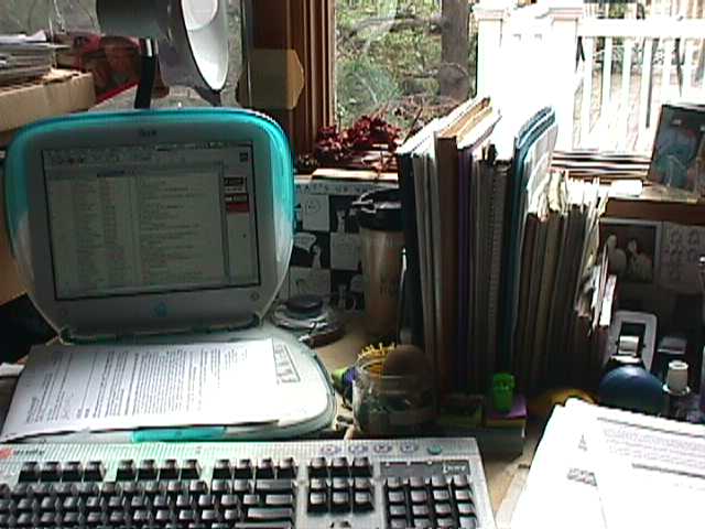 laptop computer on a desk